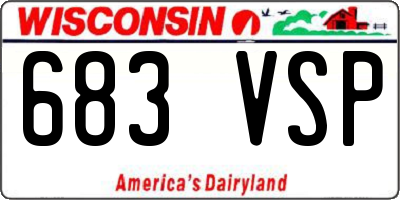WI license plate 683VSP