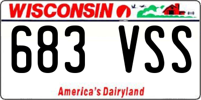 WI license plate 683VSS
