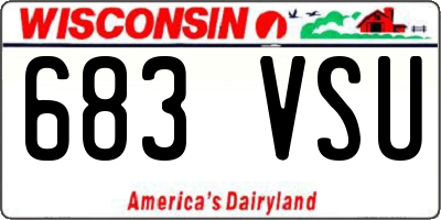 WI license plate 683VSU