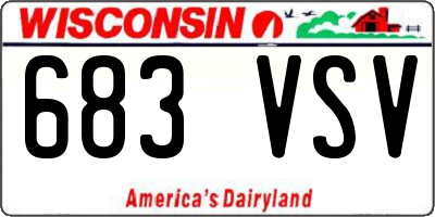 WI license plate 683VSV