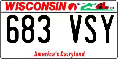 WI license plate 683VSY