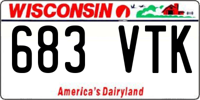 WI license plate 683VTK