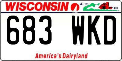 WI license plate 683WKD