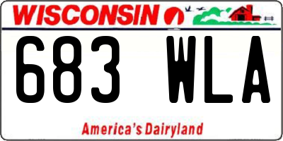 WI license plate 683WLA
