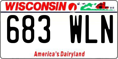 WI license plate 683WLN