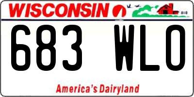 WI license plate 683WLO