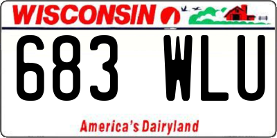 WI license plate 683WLU