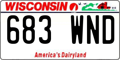 WI license plate 683WND