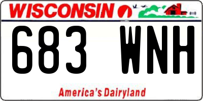 WI license plate 683WNH