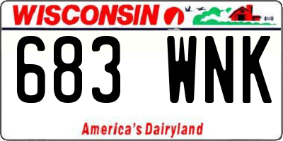 WI license plate 683WNK