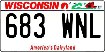 WI license plate 683WNL