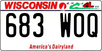 WI license plate 683WOQ