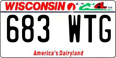 WI license plate 683WTG