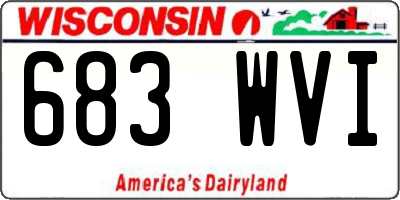 WI license plate 683WVI