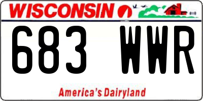 WI license plate 683WWR