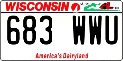 WI license plate 683WWU