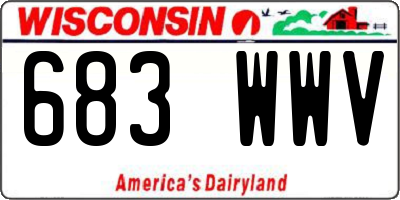 WI license plate 683WWV