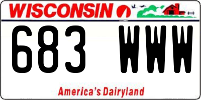 WI license plate 683WWW