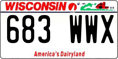 WI license plate 683WWX