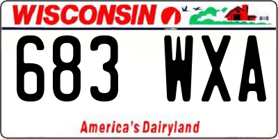 WI license plate 683WXA