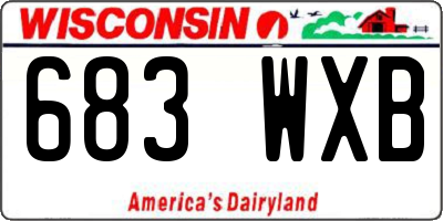 WI license plate 683WXB