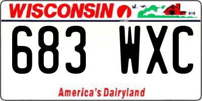 WI license plate 683WXC