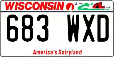 WI license plate 683WXD
