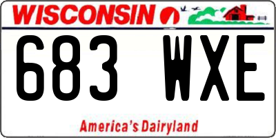 WI license plate 683WXE
