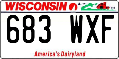WI license plate 683WXF