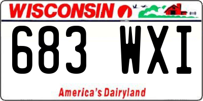 WI license plate 683WXI
