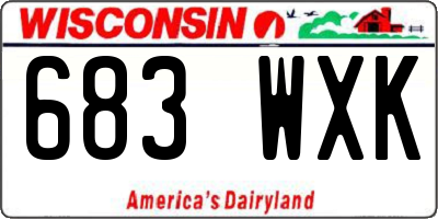 WI license plate 683WXK