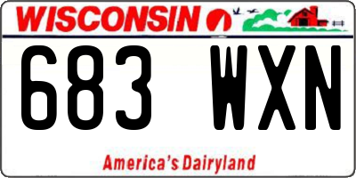 WI license plate 683WXN