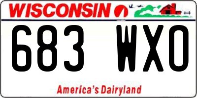 WI license plate 683WXO