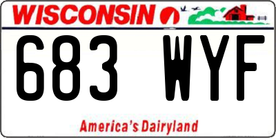 WI license plate 683WYF