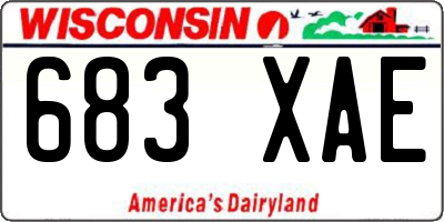 WI license plate 683XAE
