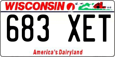 WI license plate 683XET