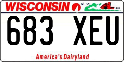 WI license plate 683XEU