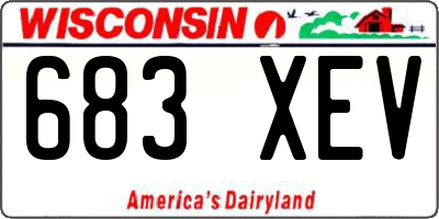 WI license plate 683XEV