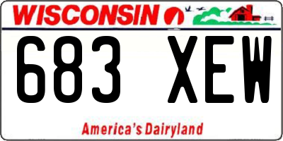 WI license plate 683XEW