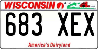 WI license plate 683XEX