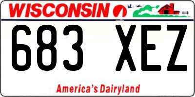 WI license plate 683XEZ