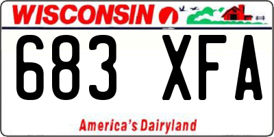 WI license plate 683XFA