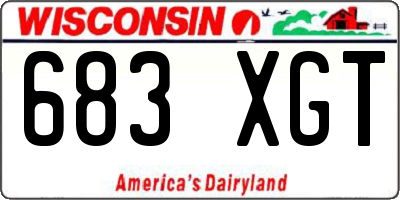 WI license plate 683XGT