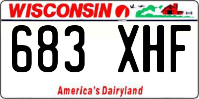 WI license plate 683XHF