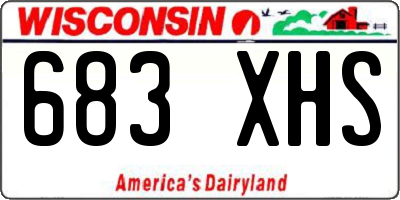 WI license plate 683XHS