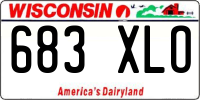 WI license plate 683XLO