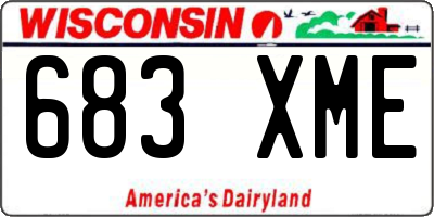 WI license plate 683XME