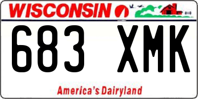 WI license plate 683XMK