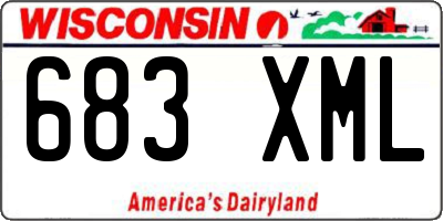 WI license plate 683XML