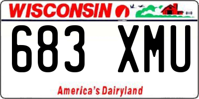 WI license plate 683XMU
